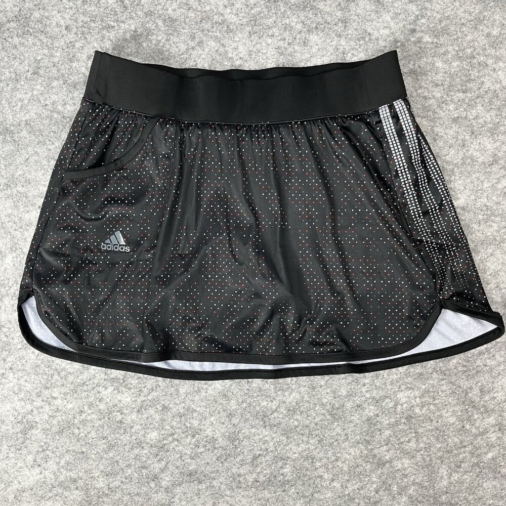 Adidas Response Women's S Tennis Skirt Skort Climalite Black Speckled Pickleball